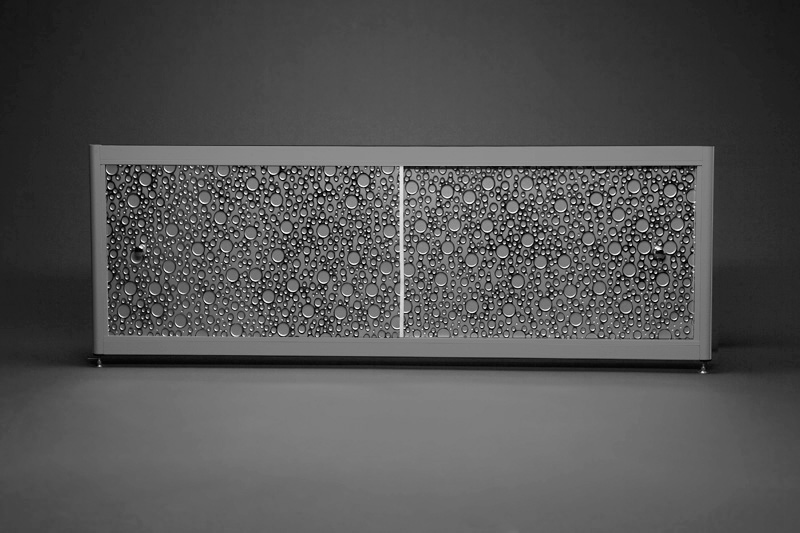 Экран под ванну раздвижной A-screen Серый - Bubble silver 2 двери